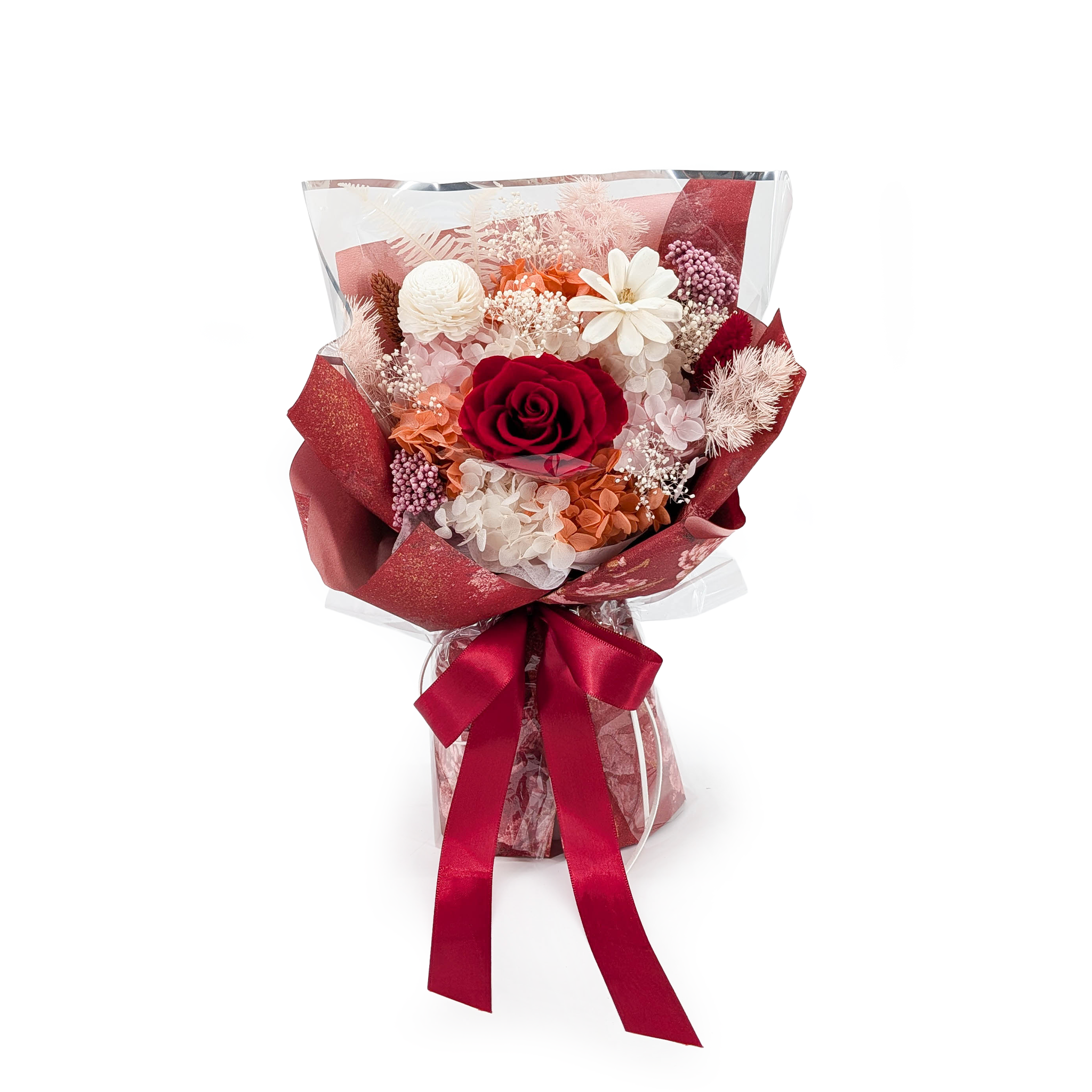 Premium Bouquet in a Gift Box – EVERGIVE – A Lasting Gesture – Red Blush