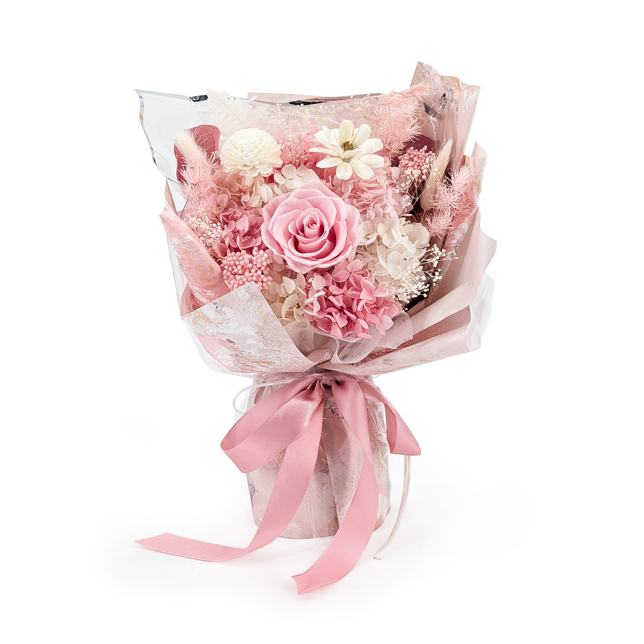 Premium Bouquet in a Gift Box – EVERGIVE – A Lasting Gesture – Pink Blush