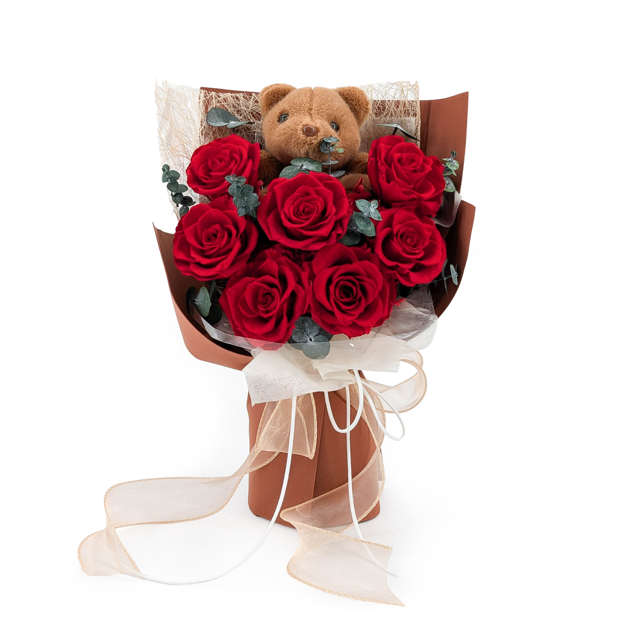 Premium Bouquet in a Gift Box – EVERGIVE – A Lasting Gesture – Ruby Tenderness