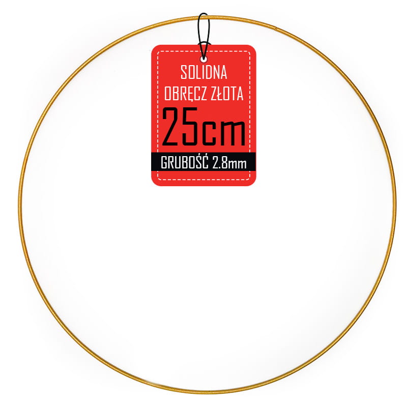 Metal Wreath Hoop - Gold - 25cm