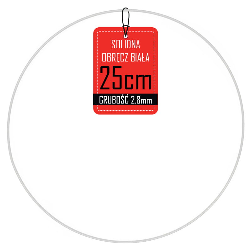 Metal Wreath Hoop - White - 25cm