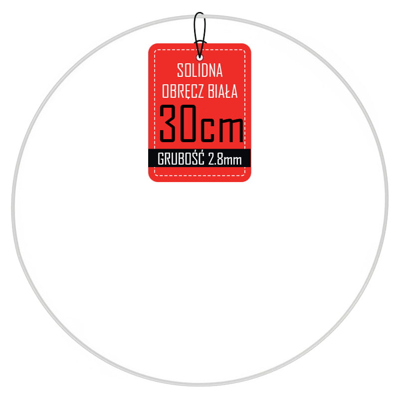 Metal Wreath Hoop - White - 30cm
