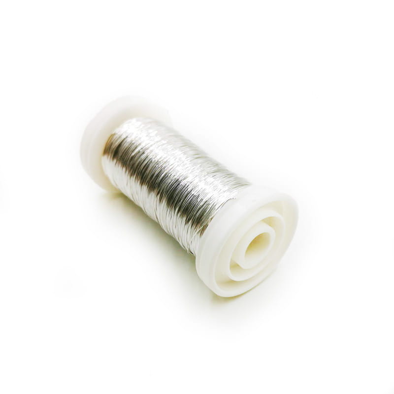 Craft Floral Wire - smooth - Silver - 100m
