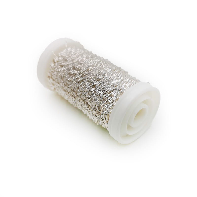 Craft Floral Wire - corrugated - Silver - 70m