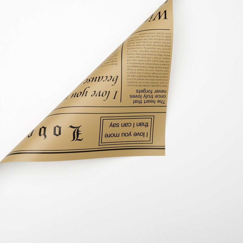 Floral Foil - Newspaper White + Cream - Sheets 58x58 cm - 20pcs