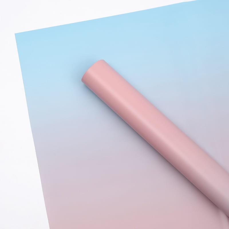 Floral Foil - "Gradient" Victorian Pink + Blue - Sheets 50x58 cm - 20pcs