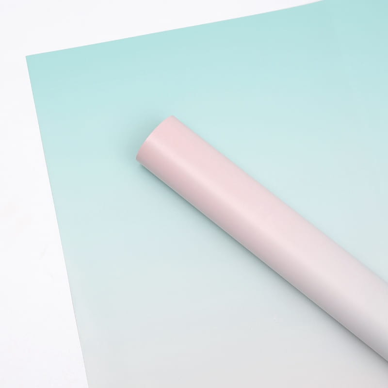 Floral Foil - "Gradient" Green + Pink - Sheets 50x58 cm - 20pcs