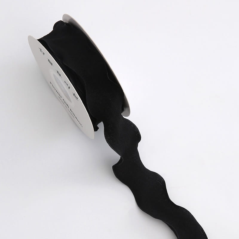 Floristic Ribbon - Black - Roll 2.5cmx9m