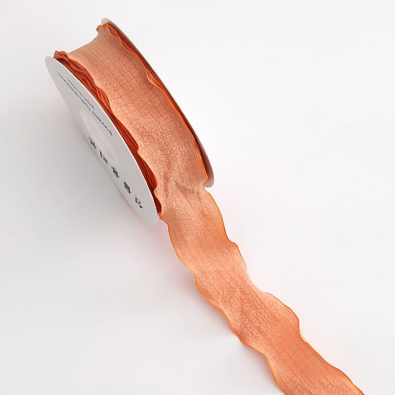 Floristic Ribbon - Pale Orange - Roll 2.5cmx9m
