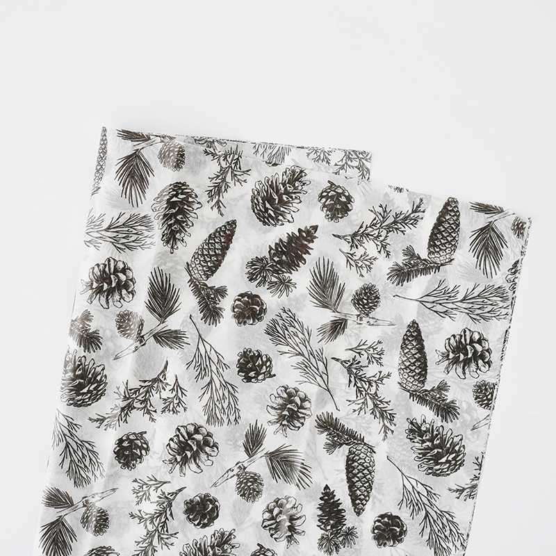 Floral paper "Natural Elements" - Cones - Sheets 50x70 cm - 10 pieces