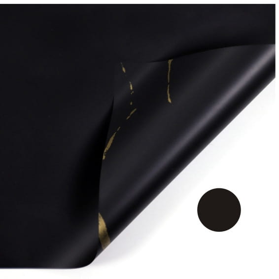Floral Foil - "Marble" Black - Sheets 58x58 cm - 20 pieces