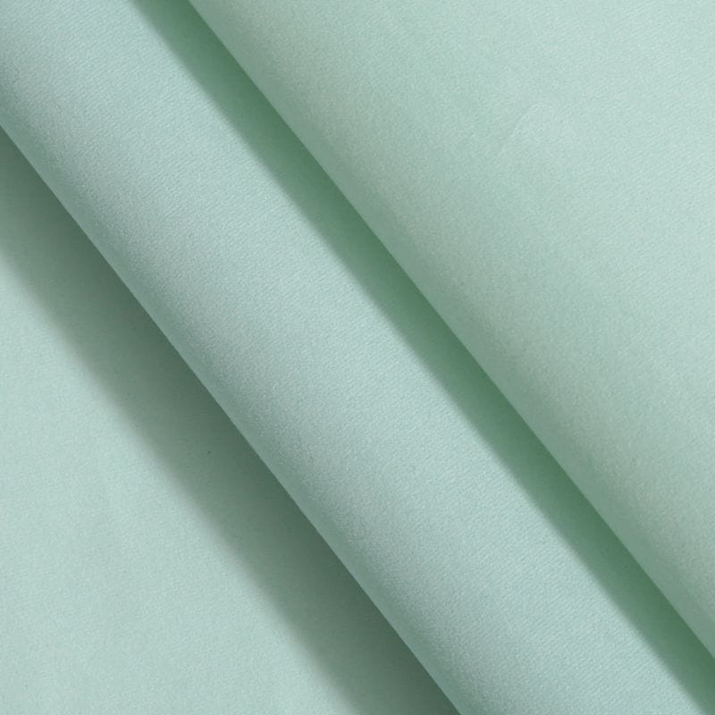Floral Velvet Foil - "Swan Velvet cloth" Turquoise - Roll 53cm x 5,5m