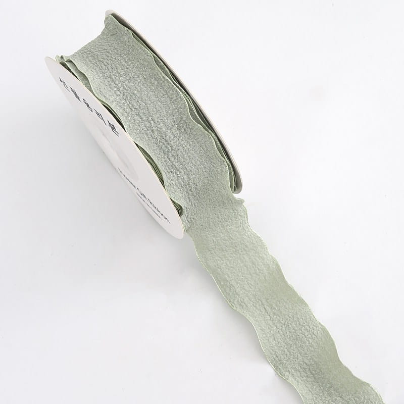 Floristic Ribbon - Pastel green - Roll 2.5cmx9m
