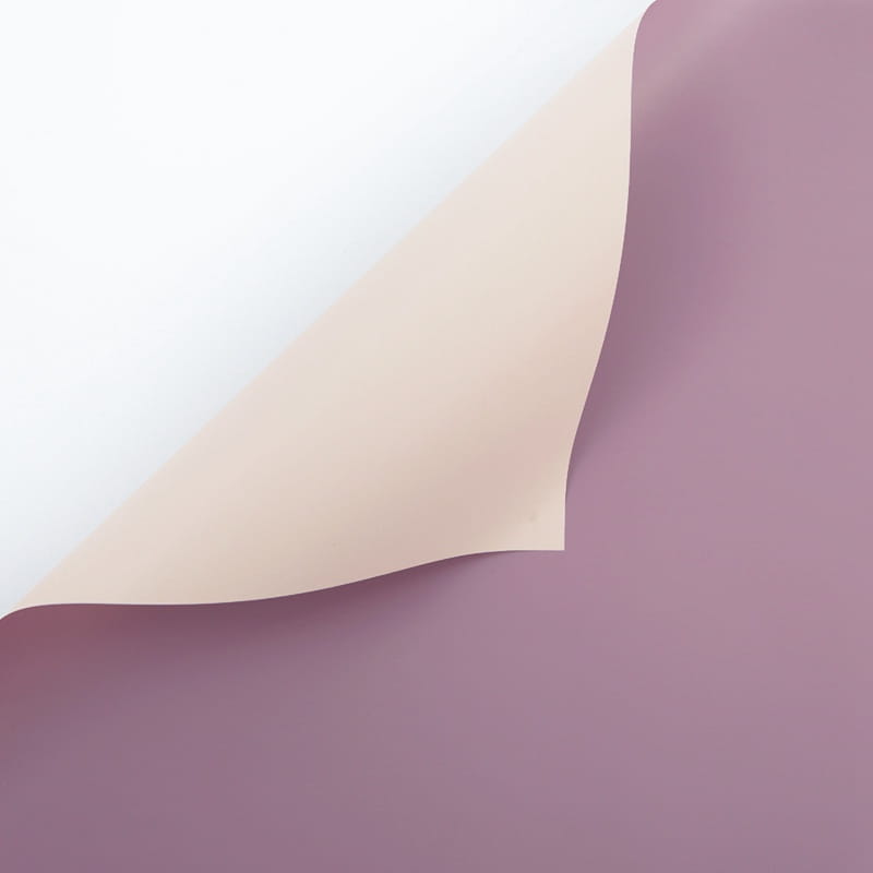 Floral Foil - Cream + Purple - Sheets 58x58 cm - 20pcs