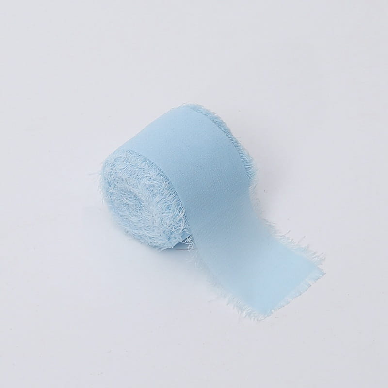 Floristry Ribbon – Chiffon – Light Blue – Roll 4cm x 4.5m