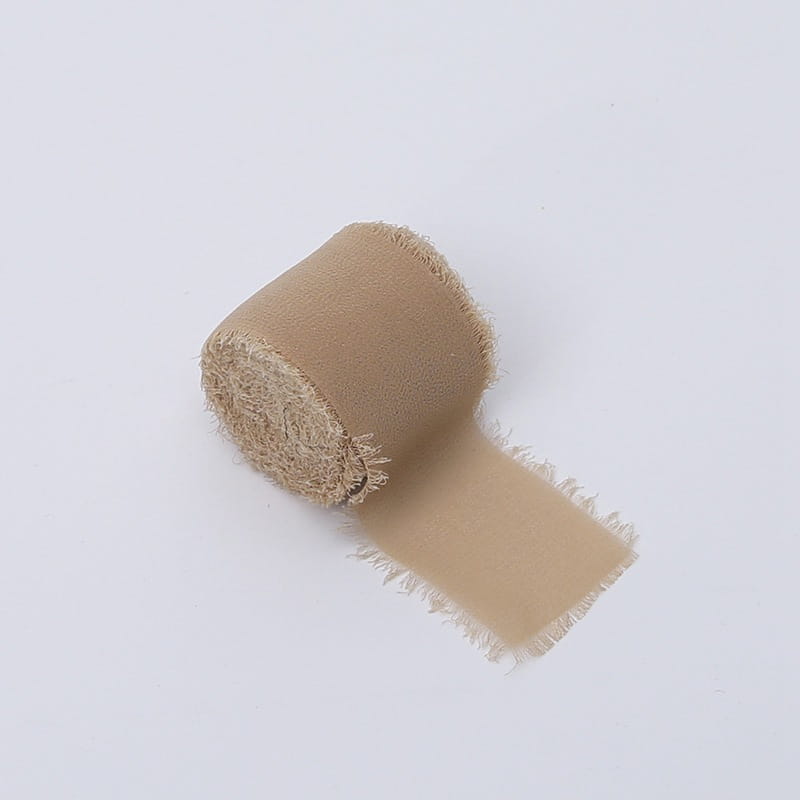 Floristry Ribbon – Chiffon – Beige – Roll 4cm x 4.5m