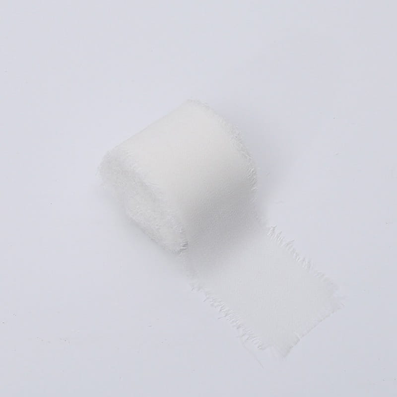 Floristry Ribbon – Chiffon – Pure White – Roll 4cm x 4.5m