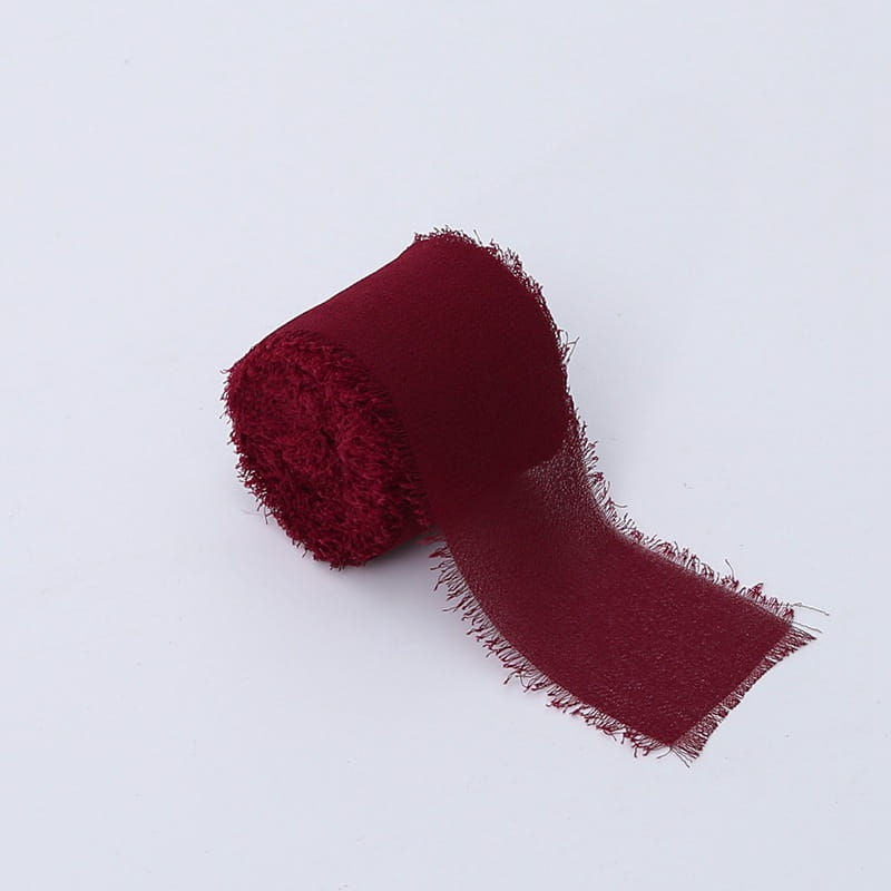 Floristry Ribbon – Chiffon – Burgundy – Roll 4cm x 4.5m