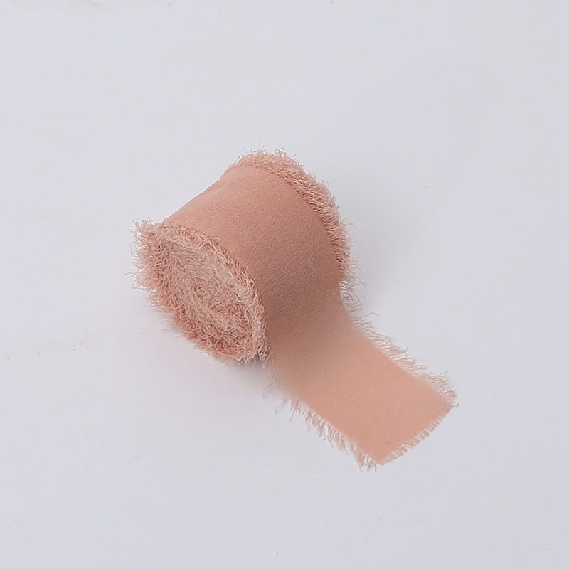 Floristry Ribbon – Chiffon – Peach Nude – Roll 4cm x 4.5m