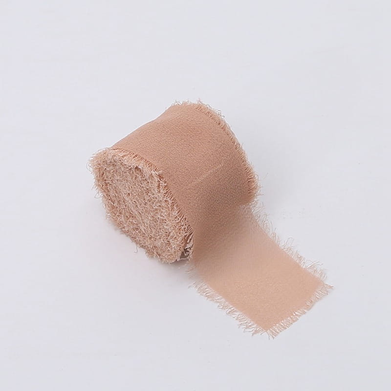Floristry Ribbon – Chiffon – Caramel Nude – Roll 4cm x 4.5m